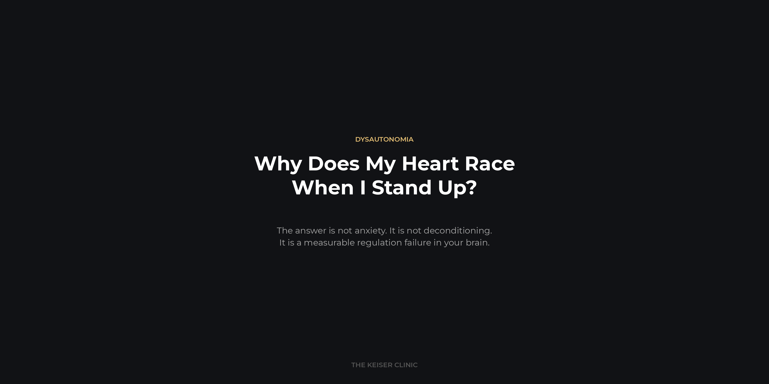 Why does my heart race when I stand up?